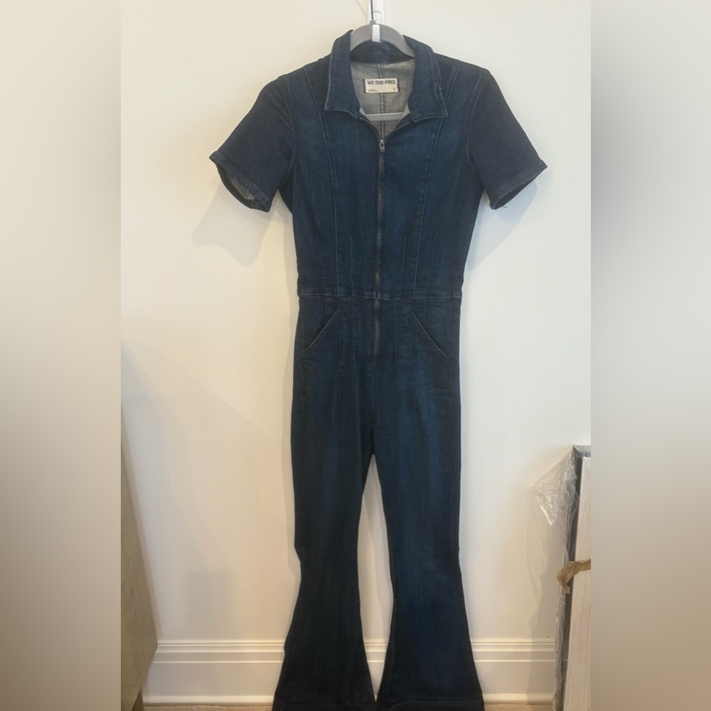 Free People Dark Blue Jumpsuit